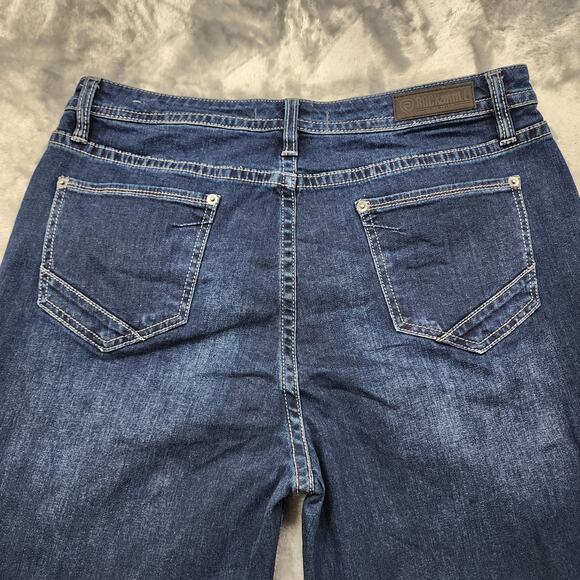 Rock & Roll Denim Jeans Womens W33 L 36 Blue High Rise Trouser Stretch Western - Picture 4 of 14
